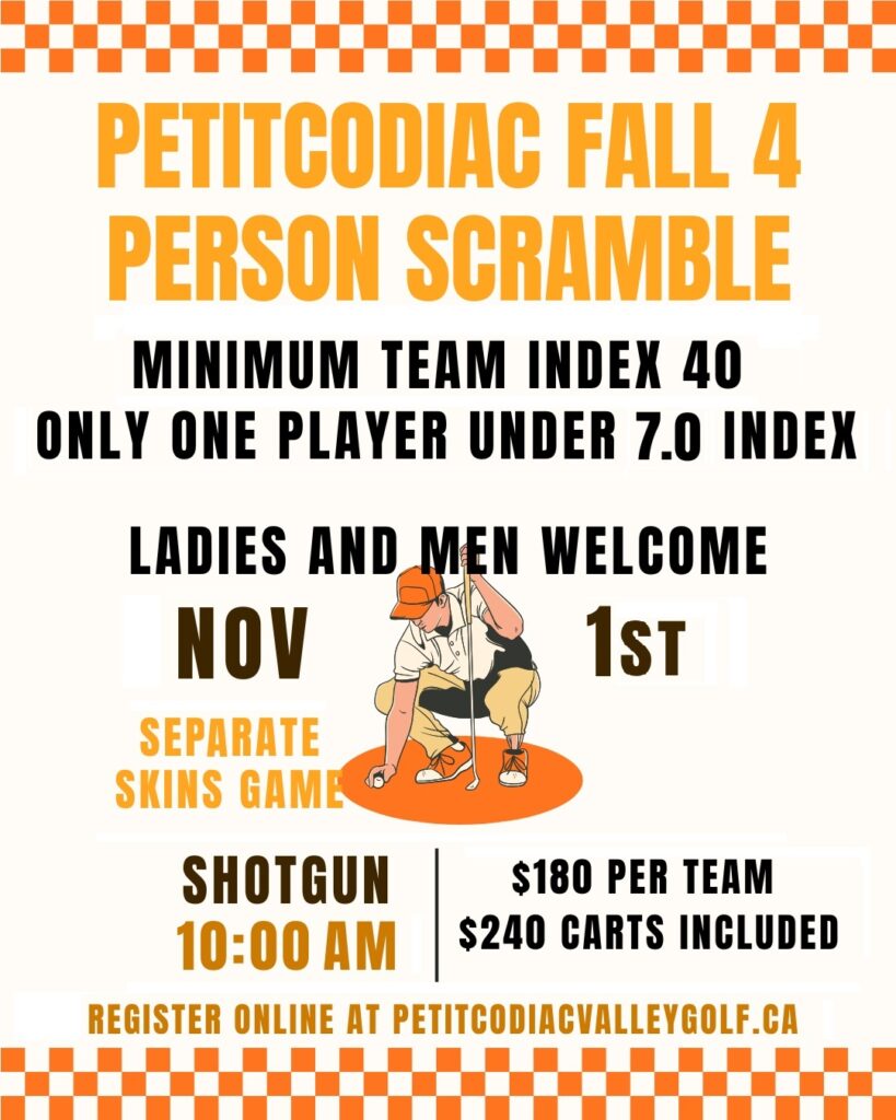 Fall 4 person Scramble 2025